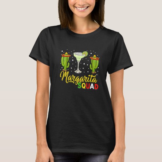 Margarita Squad Mexicaans Pet Happy Cinco De Mayo T-shirt (Voorkant)