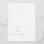 Margarita Vrijgezellenfeest Roos Goud Folie Uitnodiging (Achterkant)