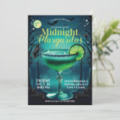 Margarita's bij middernacht cocktail party uitnodi kaart (Staand voorkant)