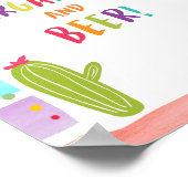 Margarita's en Biers Bar Cactus Fiesta Tafelbord Poster (Hoek)