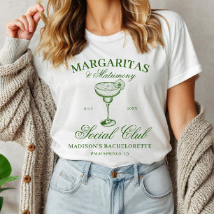 Margaritas en Matrimony vrijgezellenfeest T-shirt