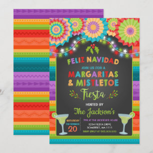Margaritas en Mistletoe Holiday Party uitnodiging