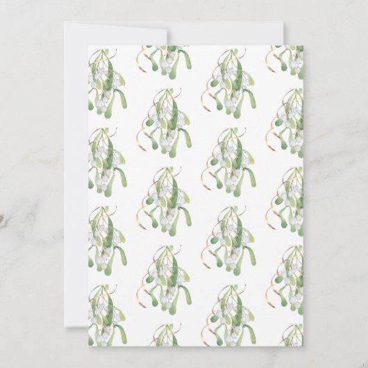 Margaritas en Mistletoe-kerstcocktail Kaart (Achterkant)