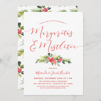 Margaritas en Mistletoe | Kerstfeest Kaart