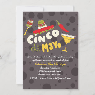 Margaritas en More Cinco de Mayo Invitation Kaart