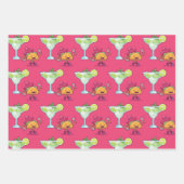 Margaritas en Tacos Roze en Blauw Verjaardag Inpakpapier Vel (Voorkant)