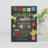 Margaritas et Mistletoe Fête Invitation (Debout devant)