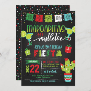 Margaritas et Mistletoe Fête Invitation