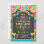 Margaritas et Mistletoe Fête Invitation (Devant)