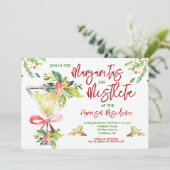 Margaritas et Mistletoe Invitation de la fête de N (Debout devant)