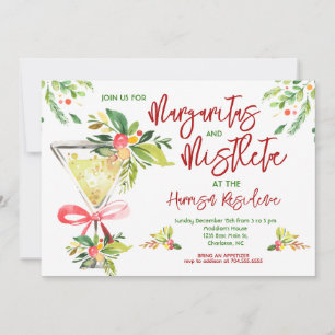 Margaritas et Mistletoe Invitation de la fête de N