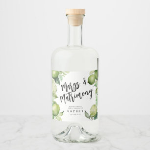 Margaritas groene limoenen en loof likeurfles etiket