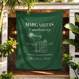 Margaritas & Huwelijk Bachelorette Weekend Wandkleed