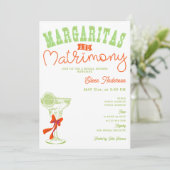 Margaritas & Huwelijk Tulum vrijgezellenfeest Kaart (Staand voorkant)