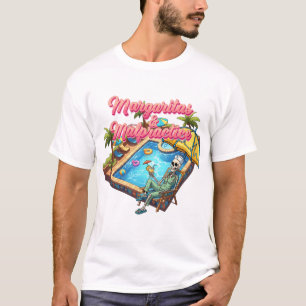 Margarita's & Kunstfout- Skelet RN Zomer Zwembad T-shirt
