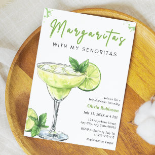 Margarita's met mijn Senorita's Bruidsuitnodiging Kaart