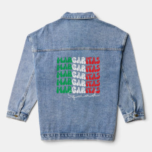 Margaritas Squad Retro Design Denim Jacket