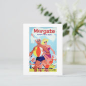 Margate  adverteren poster briefkaart (Staand voorkant)