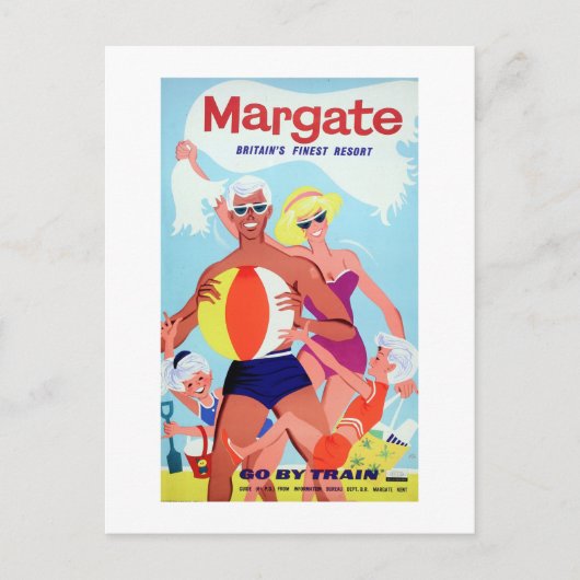 Margate  adverteren poster briefkaart (Voorkant)