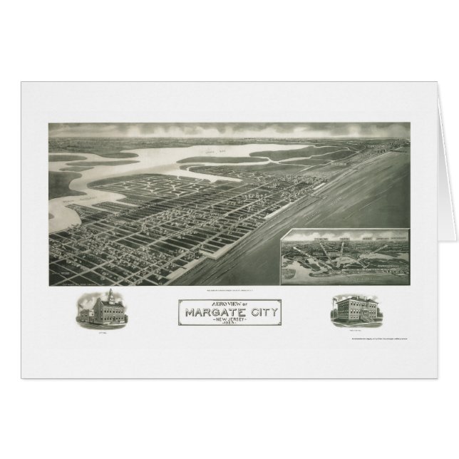 Margate City, NJ Panoramic Map - 1925 (Voorkant Horizontaal)
