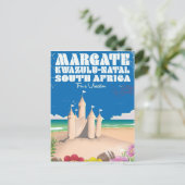 Margate, KwaZulu-Natal Zuid-Afrika reisafdruk Briefkaart (Staand voorkant)