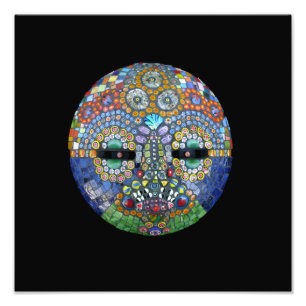 Marge Mosaic Mask Foto Afdruk