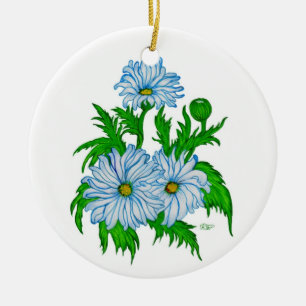 Margeriten Blume Keramisch Ornament