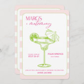 Marges et mariage Bachelorette Invitation (Devant / Derrière)