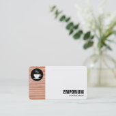 Margin Circle - Wood 01 Visitekaartje (Staand voorkant)
