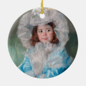 Margot in Blue | Mary Cassatt Keramisch Ornament (Achterkant)