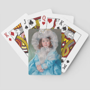 Margot in het blauw Mary Cassatt Pokerkaarten