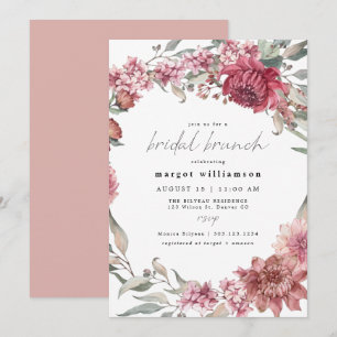 MARGOT Romantic Dusty Roos Blush Bridal Brunch Kaart