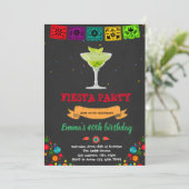 Margrita feest thema verjaardag kaart (Staand voorkant)