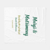 Margs and matrimony add name date bachelorette par fleece deken (Voorkant (Horizontaal))