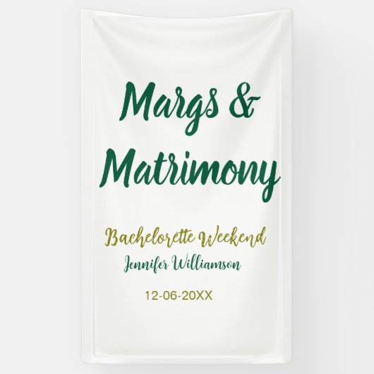 Margs and matrimony add name date bachelorette par spandoek (Verticaal)