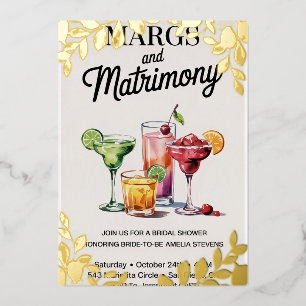 Margs and Matrimony Bruidsuitnodiging Wat Folie Uitnodiging