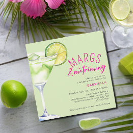 Margs and Matrimony Lime Groen Roze Vrijgezellenfe Kaart