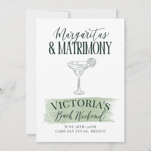 Margs en het huwelijk Bachelorette uitnodiging (Voorkant)