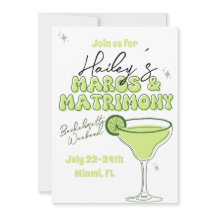 Margs en huwelijk bachelorette uitnodiging eindelo