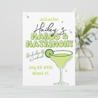 Margs en huwelijk bachelorette uitnodiging eindelo