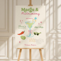 Margs en Huwelijk Bachelorette Welkom Bord, Mar
