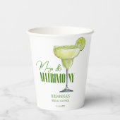 Margs en huwelijk bruidsfeest met monogram papieren bekers (Achterkant)