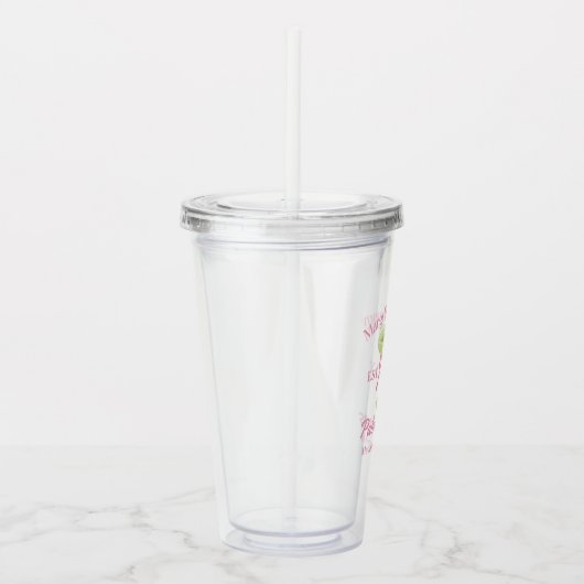 Margs en Huwelijk Margaritas Bachelorette Party Acryl Drinkbeker (Rechts)