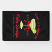 Margs en Huwelijk Margaritas Bachelorette Party Spandoek (Horizontaal)