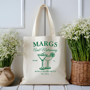 Margs en Huwelijk Strand Bachelorette-feestje  Grote Tote Bag