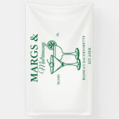 Margs en Huwelijk Strand Bruidsfeest Spandoek (Verticaal)