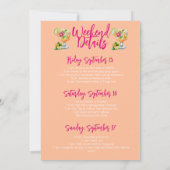 Margs en Huwelijk Tequila & Fiesta Bachelorette Kaart (Achterkant)