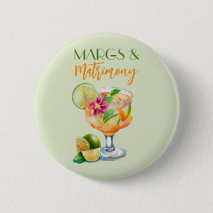 Margs en Huwelijk Tequila & Fiesta Vrijgezellenfee Ronde Button 5,7 Cm