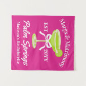 Margs en Matrimony Bachelorette Party Achtergrond Wandkleed (Voorkant (horizontaal))