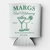 Margs en Matrimony Beach Bachelorette feest Blikjeskoeler (Voorkant)
